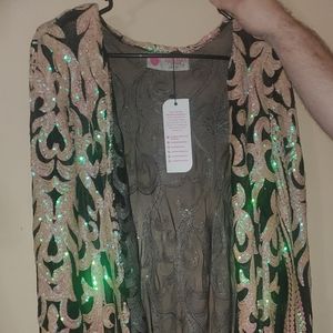 Southern Fried Chics sequin Duster Bubblegum